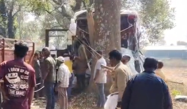 ടൂറിസ്റ്റ് ബസ് നിയന്ത്രണം വിട്ട് മരത്തില്‍ ഇടിച്ച് അപകടം